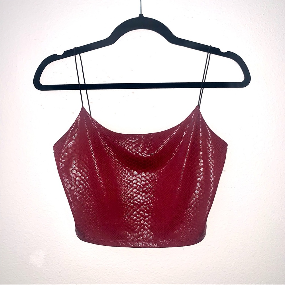 🌵 Windsor Snake Print Bungee Crop Top